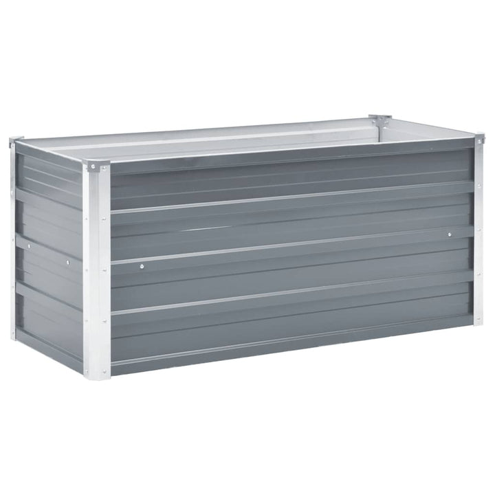 forhøjet plantekasse 100x40x45 cm galvaniseret stål grå