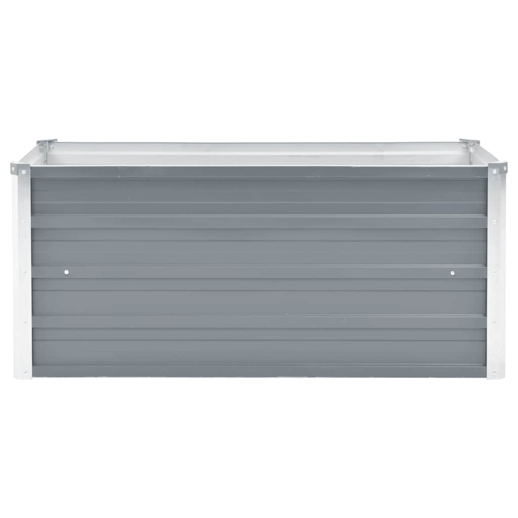 forhøjet plantekasse 100x40x45 cm galvaniseret stål grå