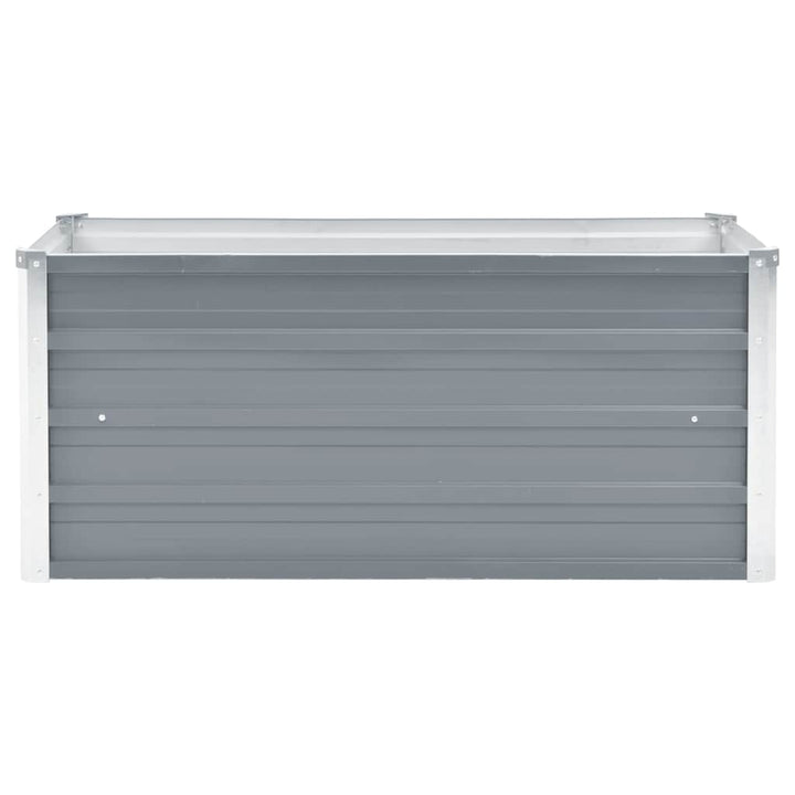 forhøjet plantekasse 100x40x45 cm galvaniseret stål grå