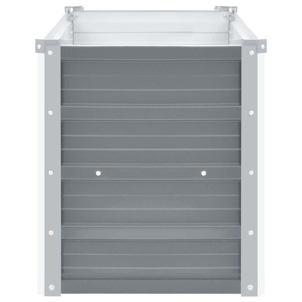 forhøjet plantekasse 100x40x45 cm galvaniseret stål grå