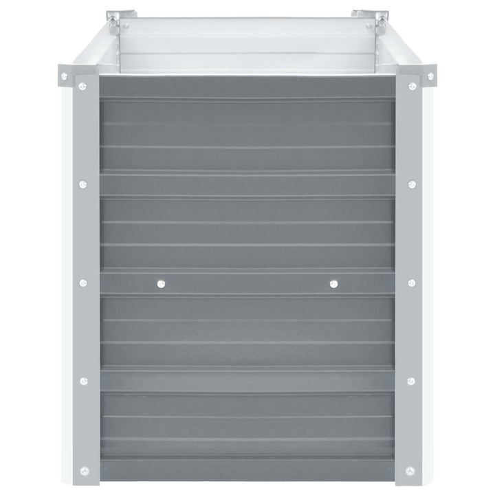 forhøjet plantekasse 100x40x45 cm galvaniseret stål grå