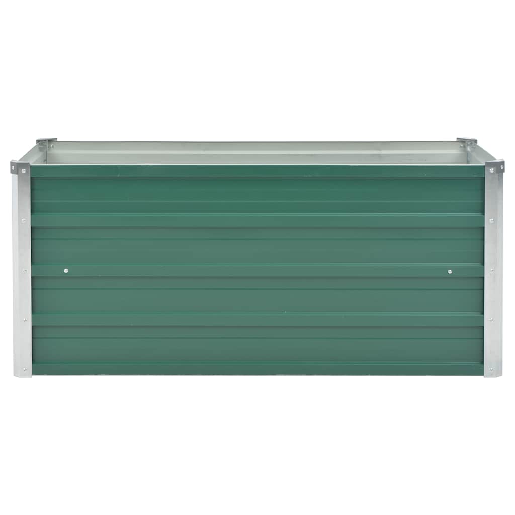 forhøjet plantekasse 100x40x45 cm galvaniseret stål grøn