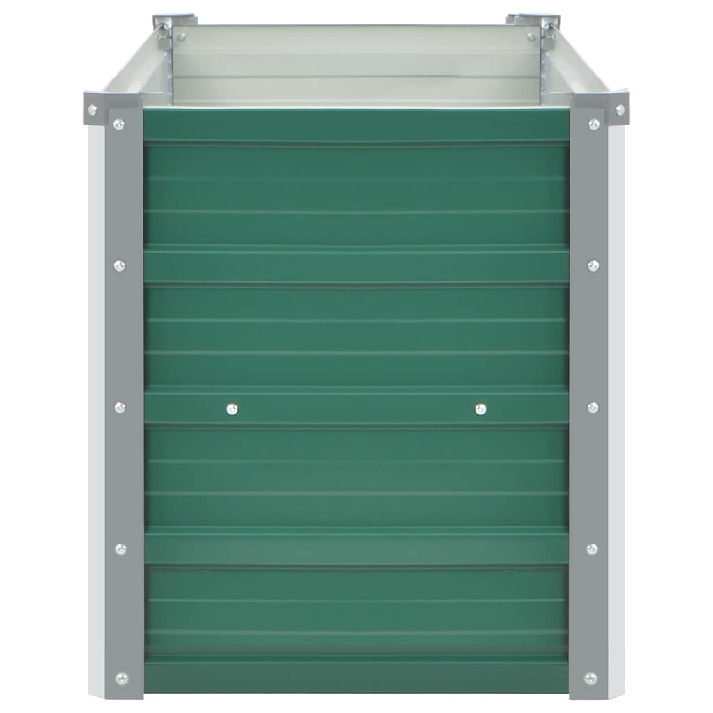 forhøjet plantekasse 100x40x45 cm galvaniseret stål grøn