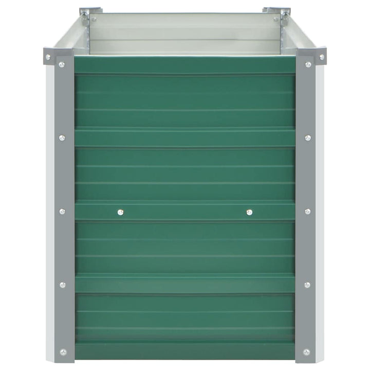 forhøjet plantekasse 100x40x45 cm galvaniseret stål grøn