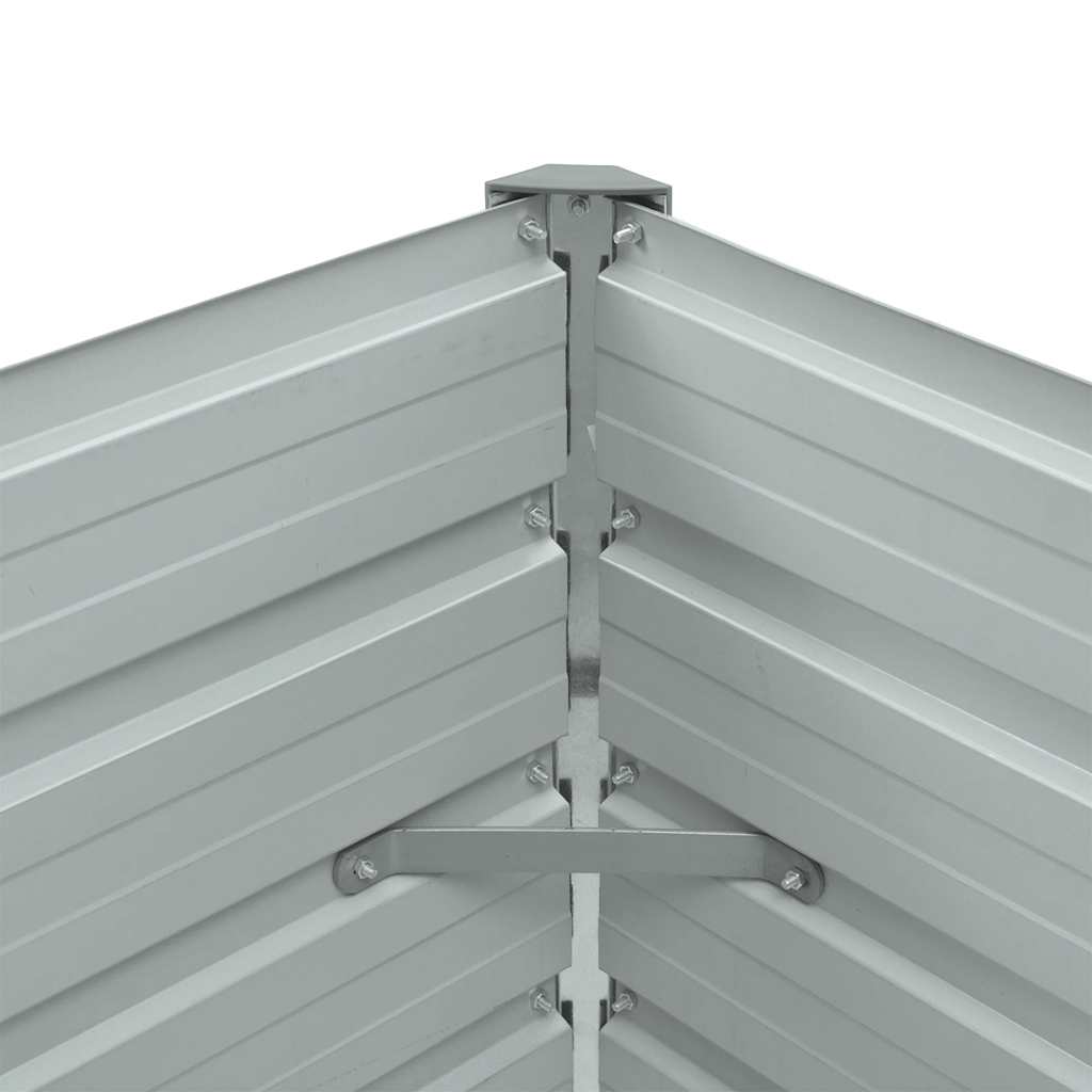 forhøjet plantekasse 100x40x45 cm galvaniseret stål grøn