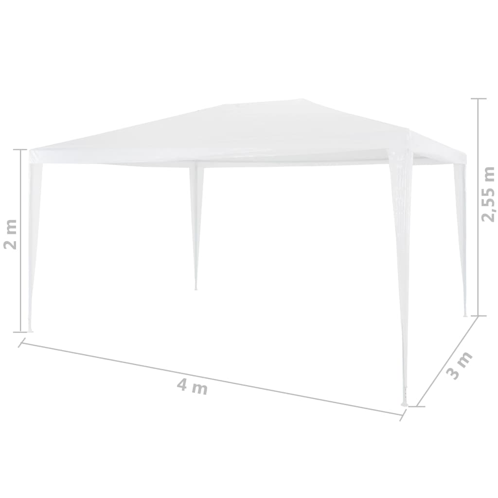 festtelt 3x4 m hvid