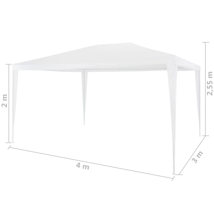 festtelt 3x4 m hvid