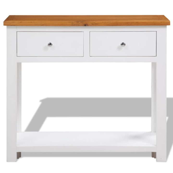 konsolbord 83 x 30 x 73 cm massivt egetræ