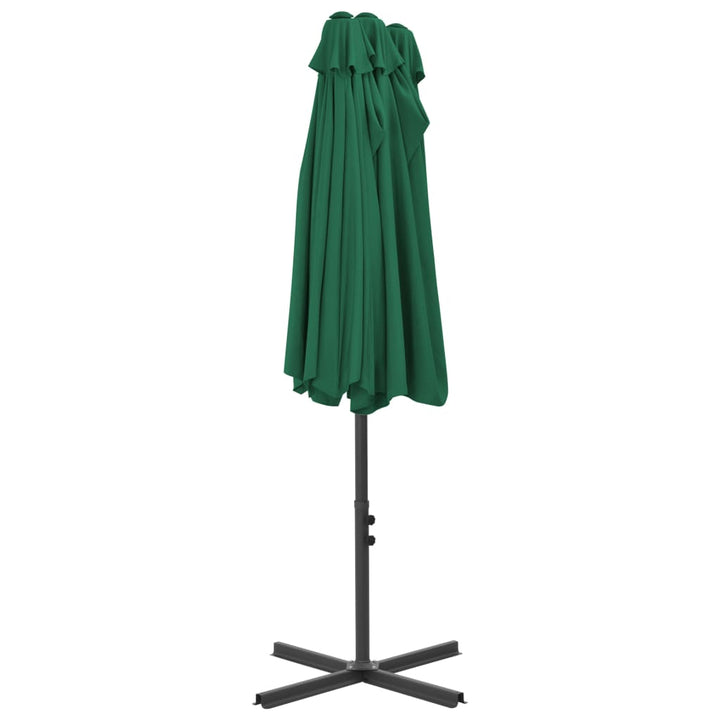 parasol med aluminiumsstang 460x270 cm grøn