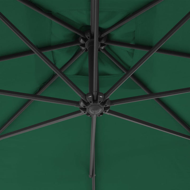 hængeparasol 300 cm stålstang grøn
