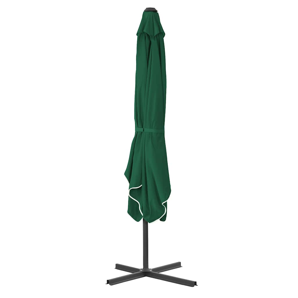 parasol 250x250 cm stålstang grøn