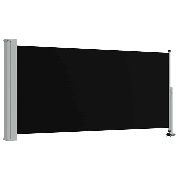 sammenrullelig sidemarkise til terrassen 120 x 300 cm sort