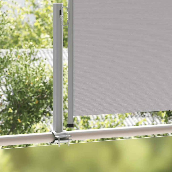 sammenrullelig sidemarkise til terrassen 120 x 300 cm grå