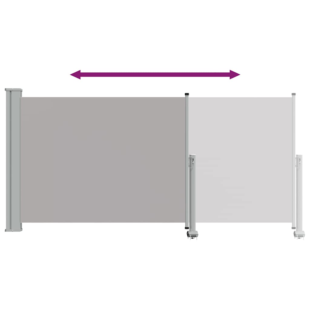 sammenrullelig sidemarkise til terrassen 120 x 300 cm grå