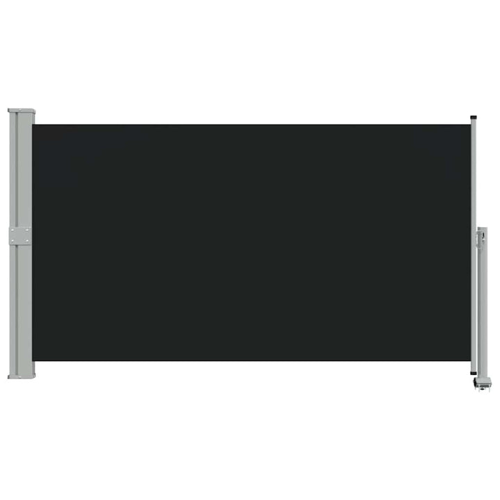 sammenrullelig sidemarkise til terrassen 140 x 300 cm sort