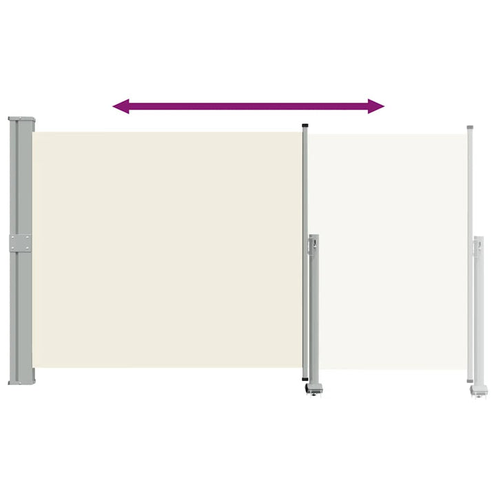 sammenrullelig sidemarkise til terrassen 140 x 300 cm creme