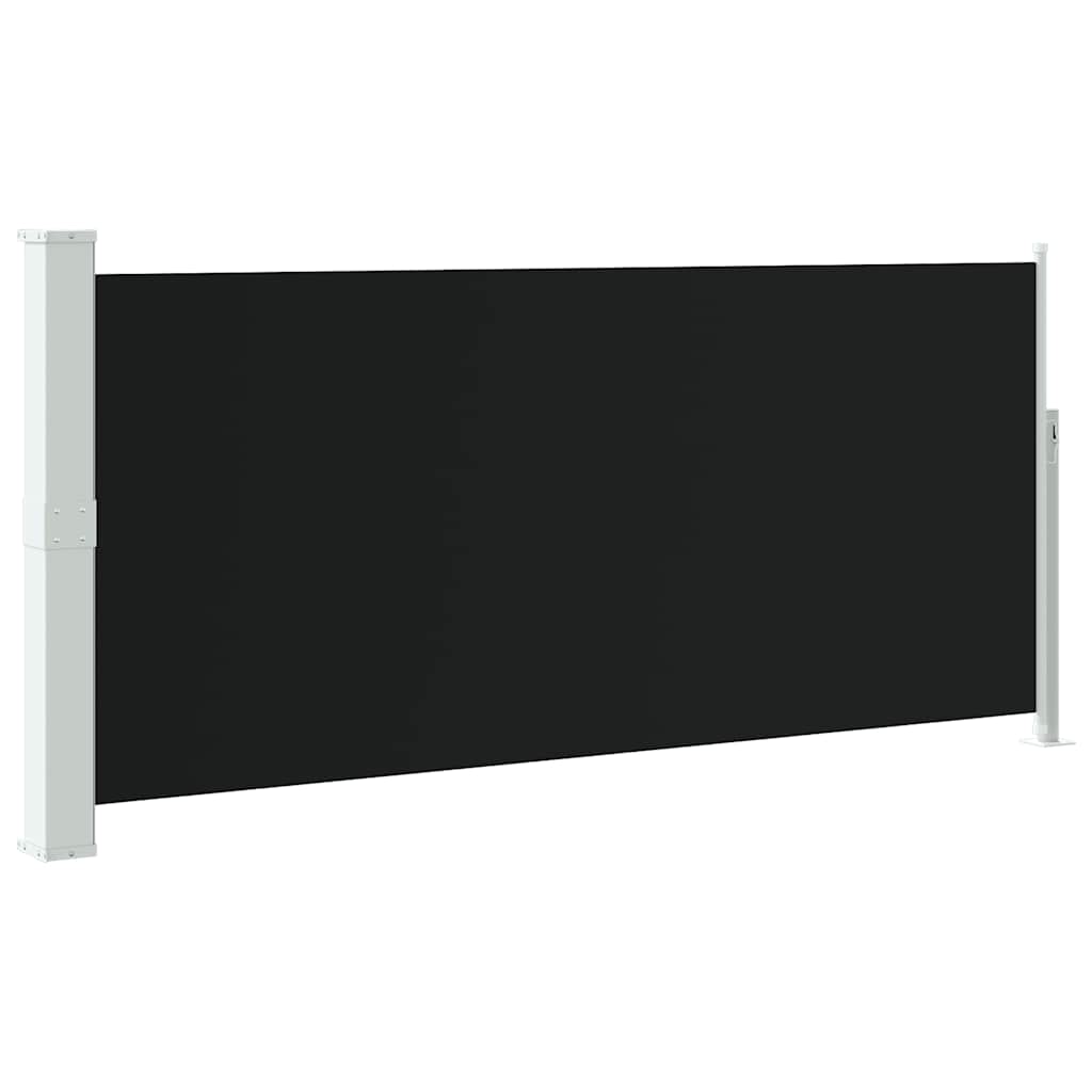 sammenrullelig sidemarkise 140x300 cm sort