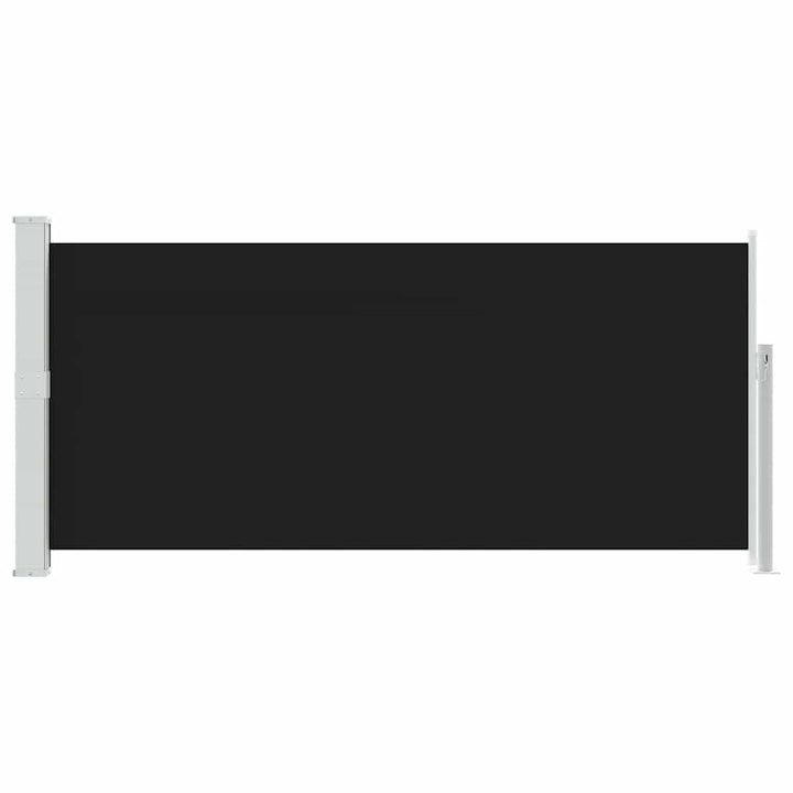 sammenrullelig sidemarkise 140x300 cm sort