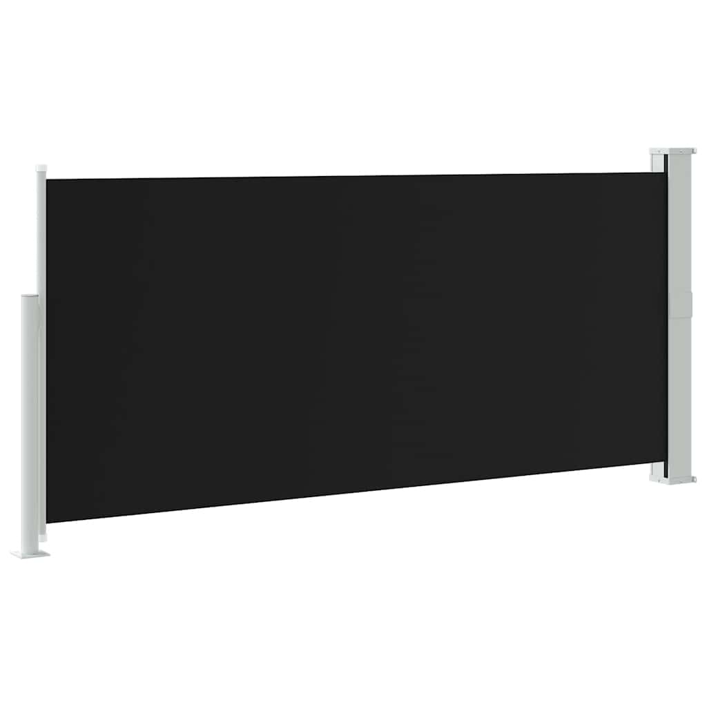 sammenrullelig sidemarkise 140x300 cm sort