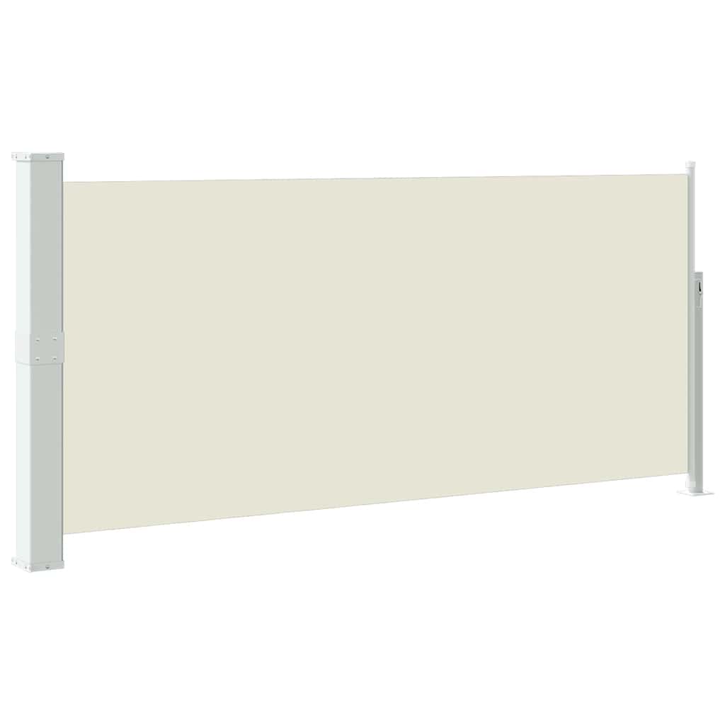 sammenrullelig sidemarkise 140 x 300 cm cremefarvet