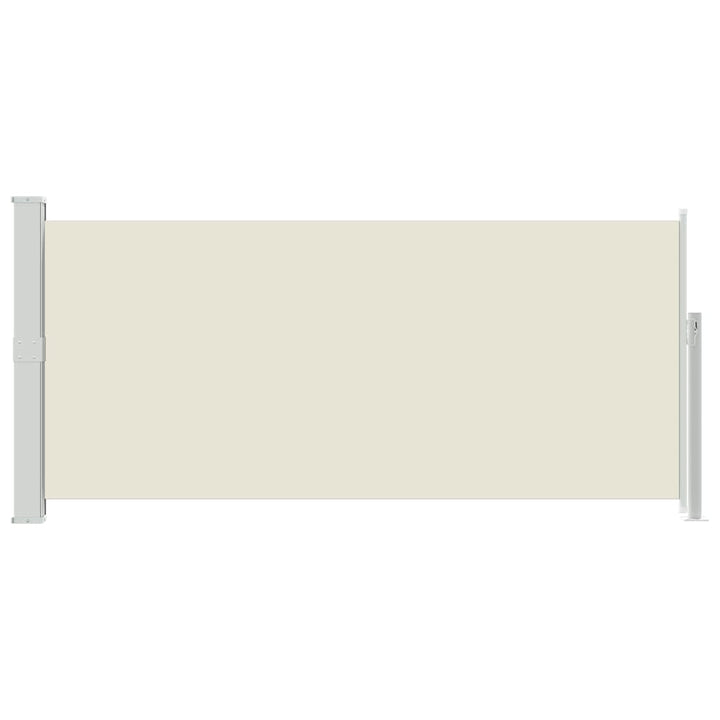sammenrullelig sidemarkise 140 x 300 cm cremefarvet