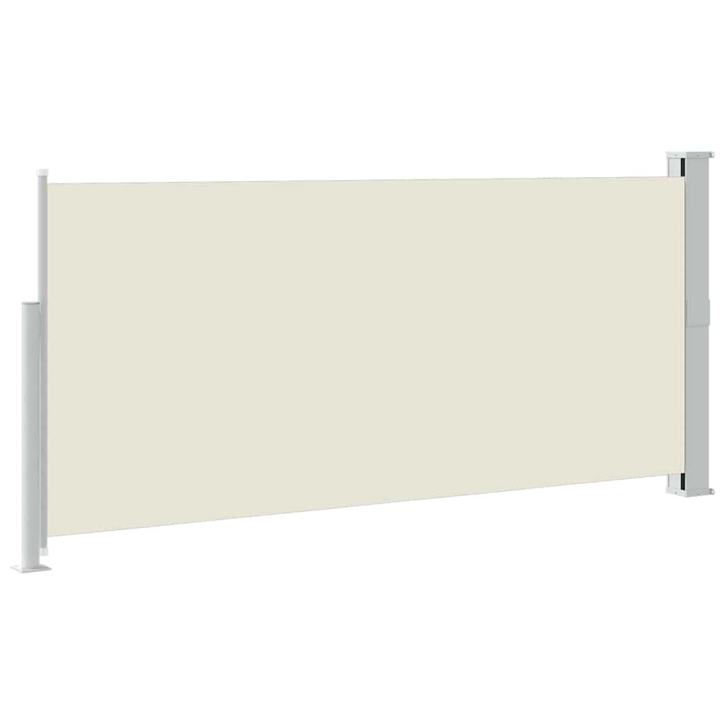 sammenrullelig sidemarkise 140 x 300 cm cremefarvet