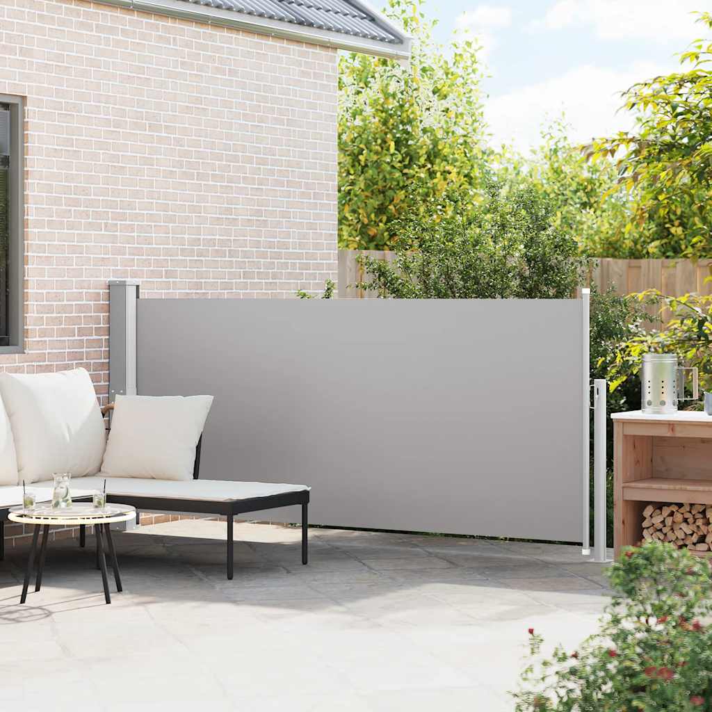 sammenrullelig sidemarkise 140 x 300 cm grå