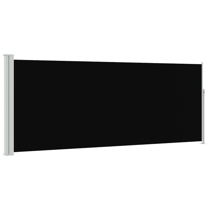 sammenrullelig sidemarkise 120 x 300 cm sort