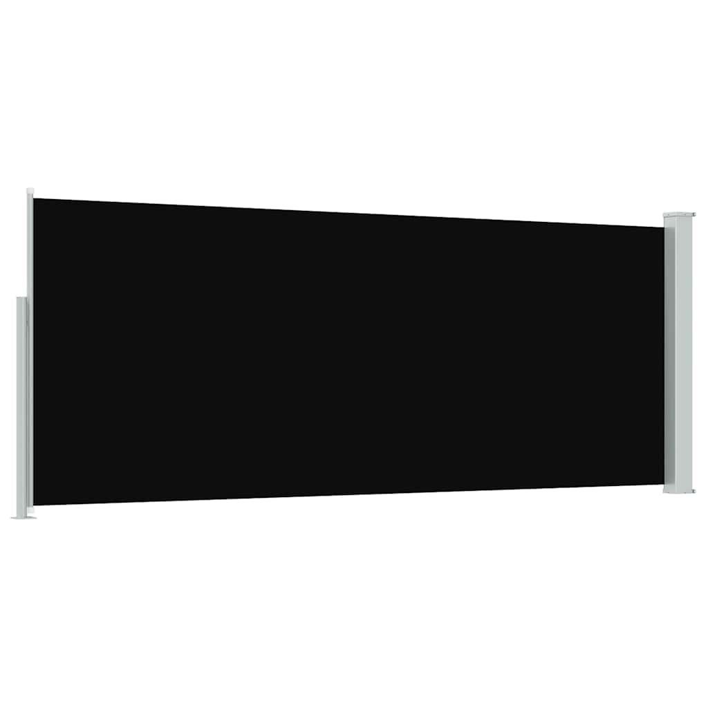 sammenrullelig sidemarkise 120 x 300 cm sort