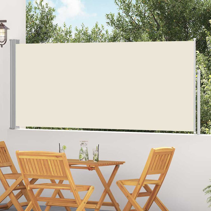 sammenrullelig sidemarkise 120x300 cm cremefarvet
