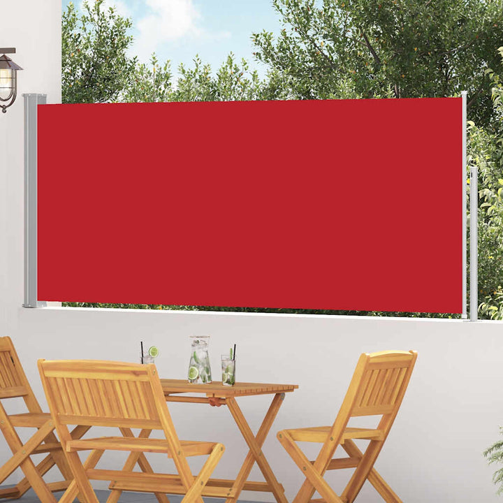 sammenrullelig sidemarkise 120 x 300 cm rød