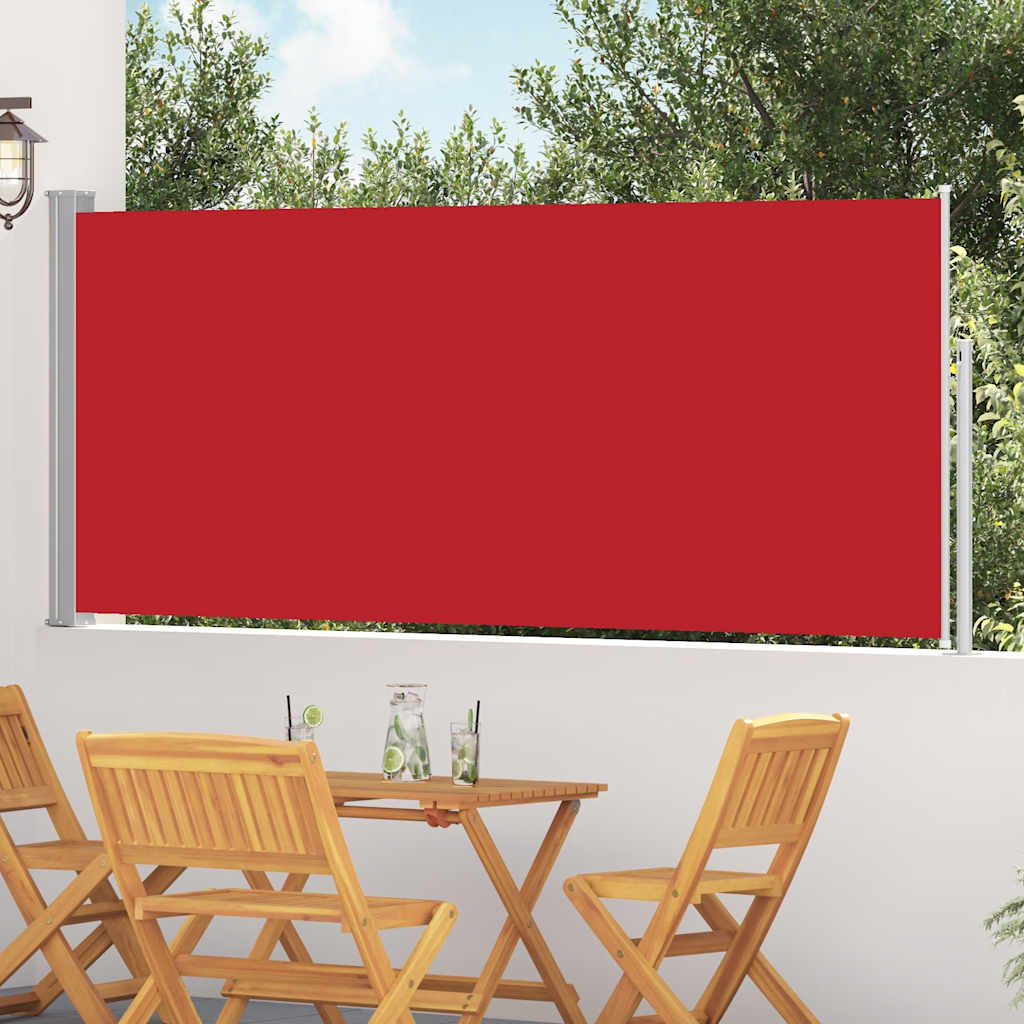 sammenrullelig sidemarkise 120 x 300 cm rød