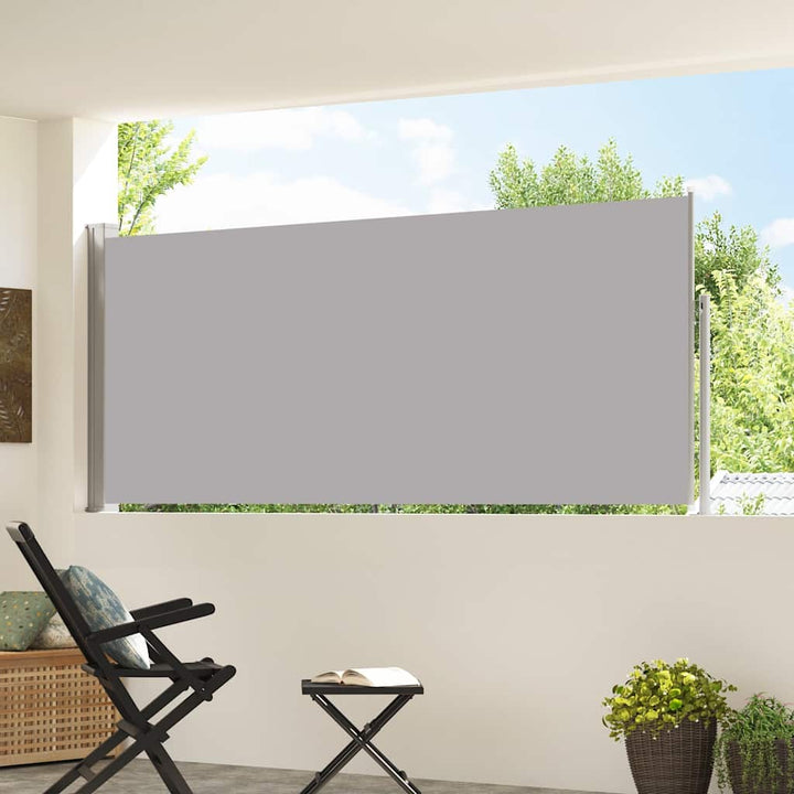 sammenrullelig sidemarkise 120x300 cm grå