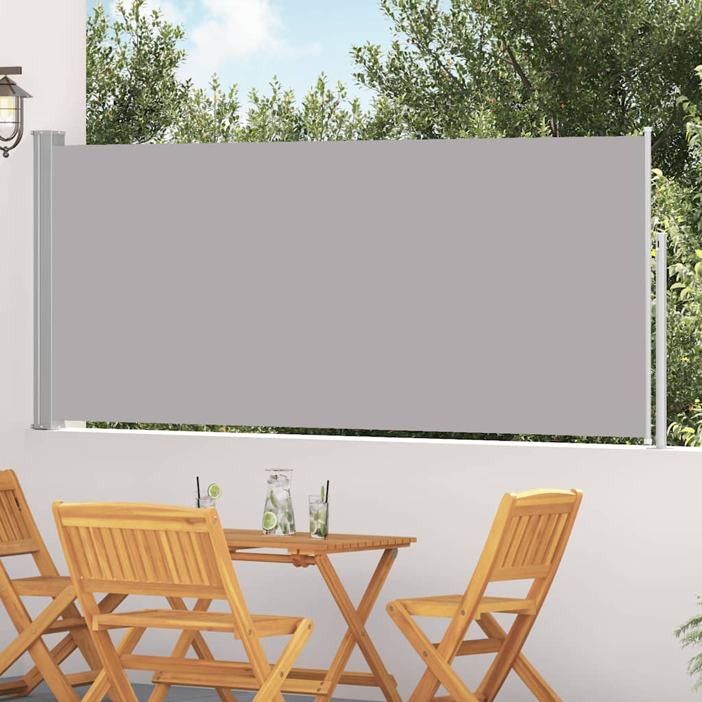 sammenrullelig sidemarkise 120x300 cm grå