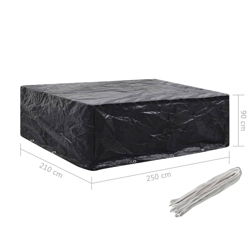 havemøbelovertræk 8 snørehuller 250x210x90 cm