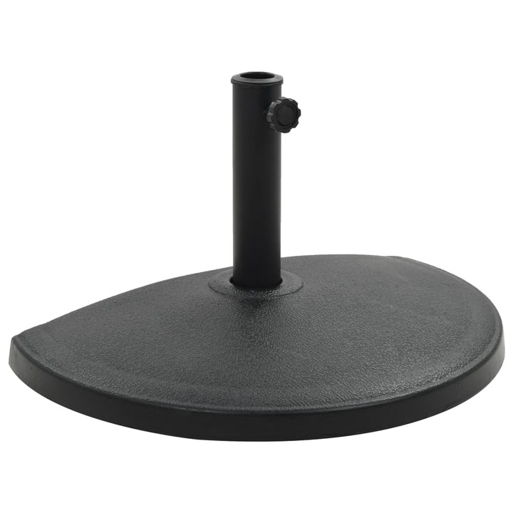 parasolfod halvrund polyresin 15 kg sort