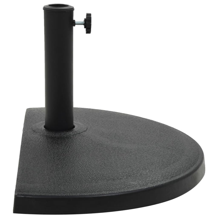parasolfod halvrund polyresin 15 kg sort