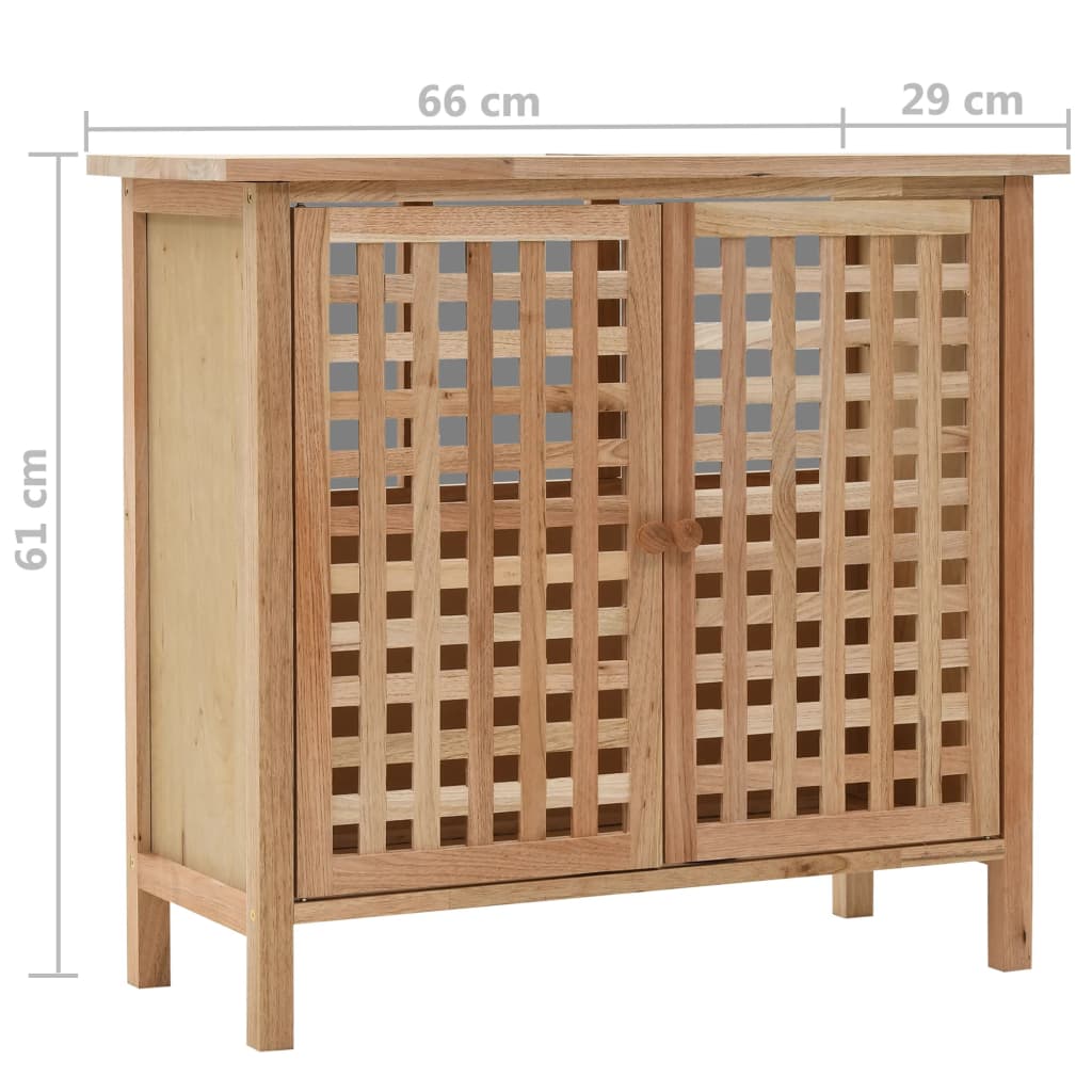 underskab 66x29x61 cm massivt valnøddetræ