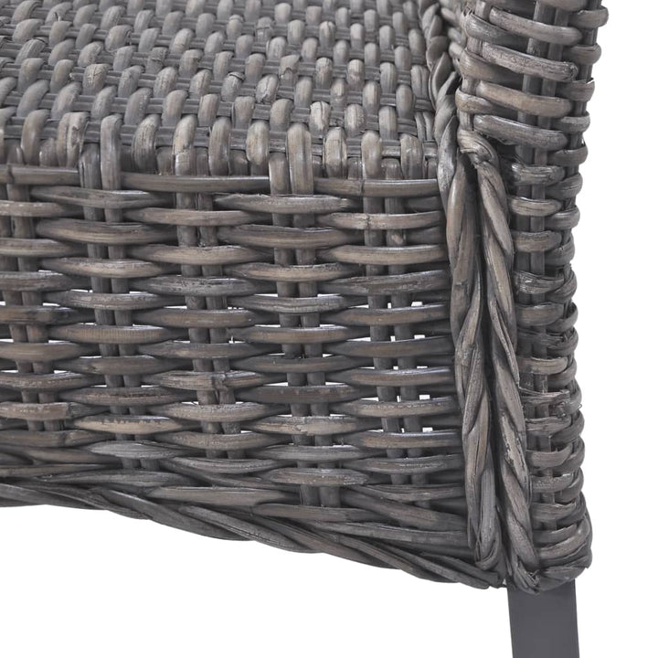 spisebordsstole 4 stk. kubu-rattan og mangotræ brun