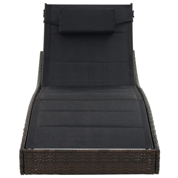 liggestol polyrattan og textilene brun
