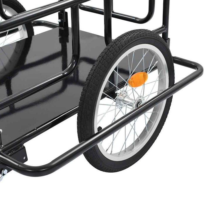 cykelanhænger 130x73x48,5 cm stål sort