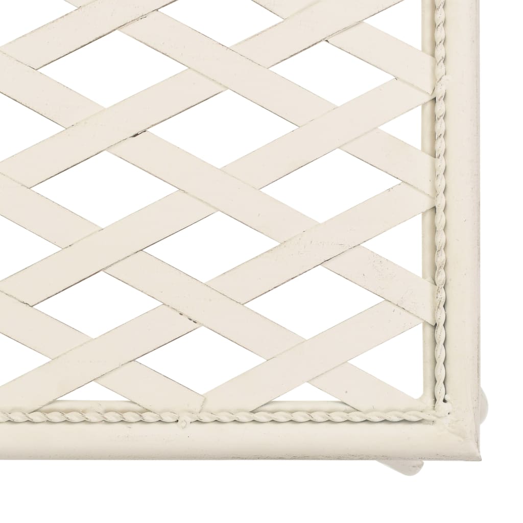 chaiselong til haven 128 cm metal antik hvid