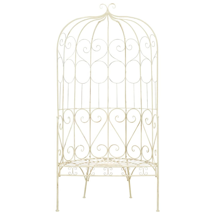 havebænk 95 cm jern antikhvid