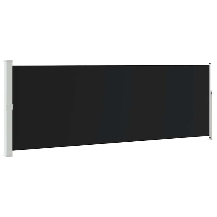 sammenrullelig sidemarkise 160 x 500 cm sort