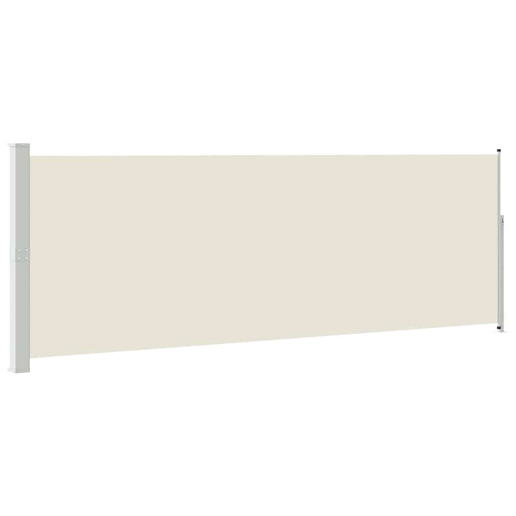 sammenrullelig sidemarkise 160 x 500 cm cremefarvet