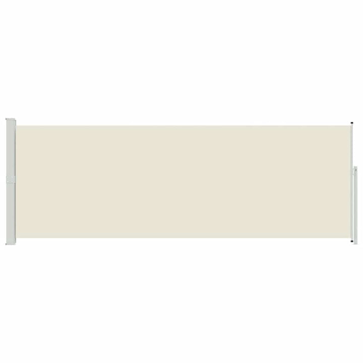 sammenrullelig sidemarkise 160 x 500 cm cremefarvet