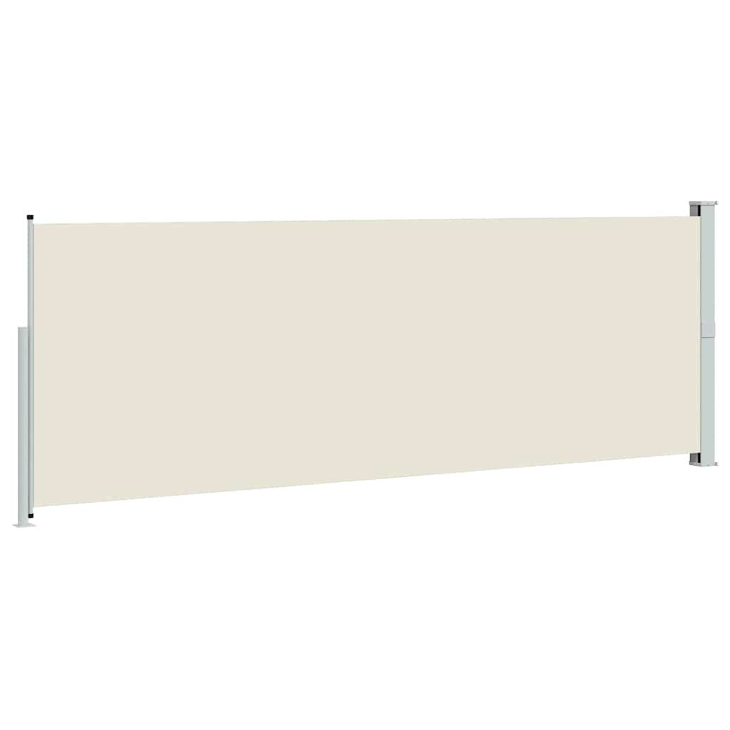 sammenrullelig sidemarkise 160 x 500 cm cremefarvet