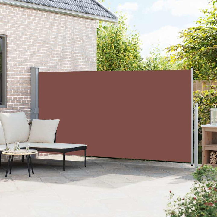 sammenrullelig sidemarkise 160 x 500 cm brun
