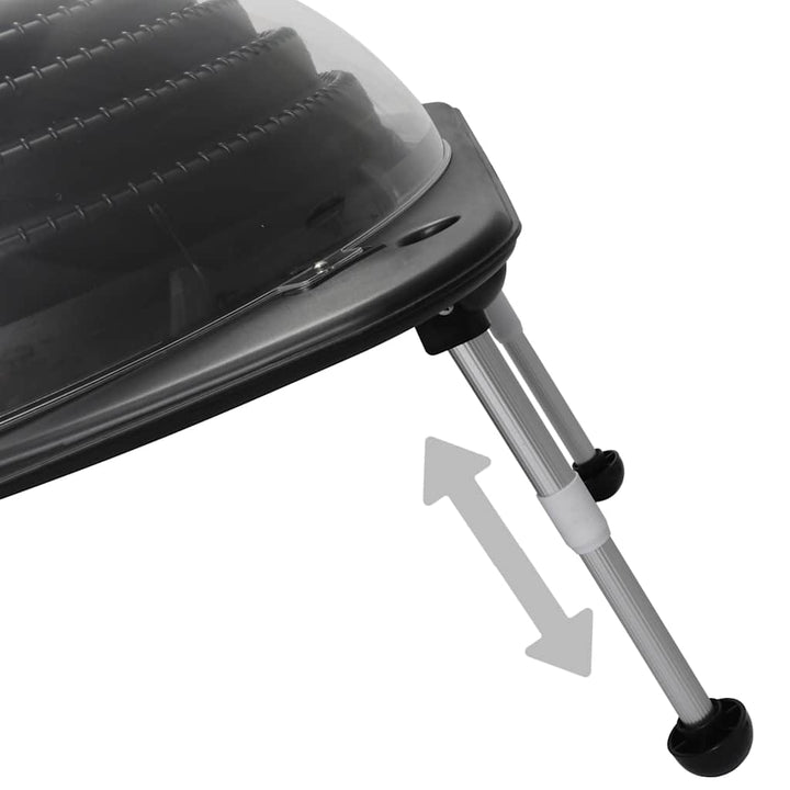 soldrevet poolopvarmer 75 x 75 x 36 cm HDPE aluminium
