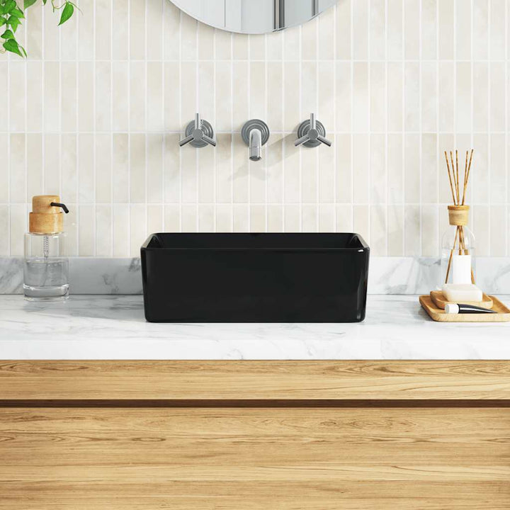 håndvask 40 x 30 x 13 cm keramik sort
